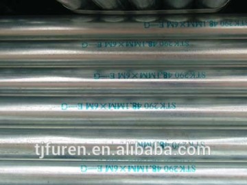Tianjin furen 1.2mm galvanized steel pipe