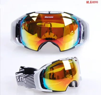 Double Layer PC Lens & Real REVO Film Antifog Ski Glasses