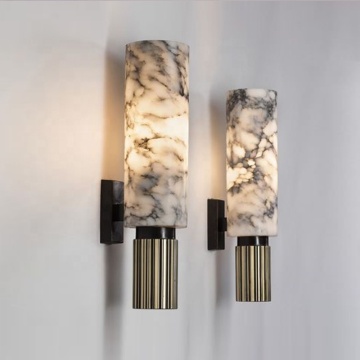 Modern Marble LED Wall Light Luxury Brass Wall Sconce BY3004