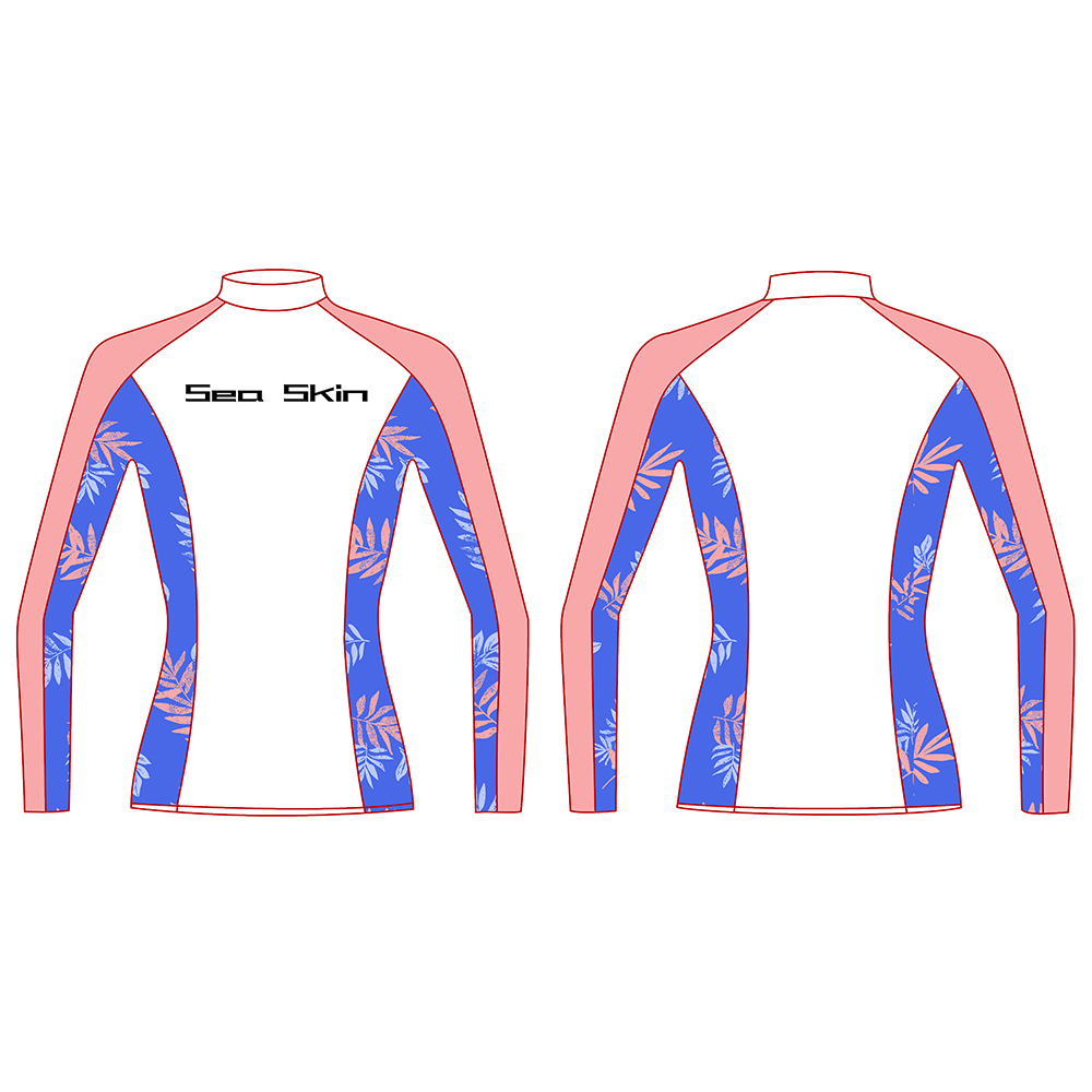 เสื้อกล้ามผู้หญิง Seaskin Long Sleeve Rash Guard