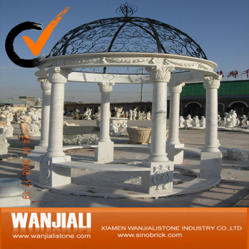 White marble Stone Garden Pavilion