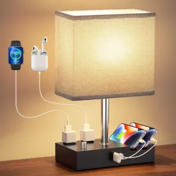 Luz de lectura USB-C compacta con dimmable con soporte para teléfono