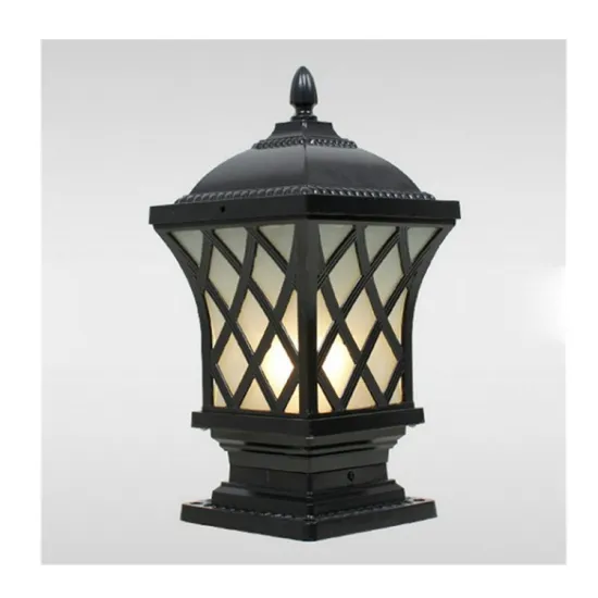 Best Price Antique Style Vintage Garden Wall Fixture Glass Aluminum Outdoor Post Top Light