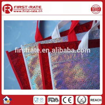 Promotiaonl aluminum film shiny shopping bag