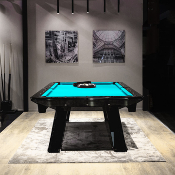 Factory Hot Sale Deluxe Black Glass Pool Tables - Customizable 7ft, 8ft, 9ft Snooker Tables