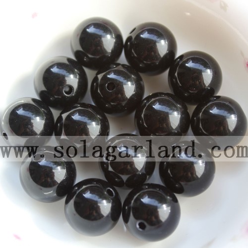 Various Size Opaque Acrylic Loose Spacer Beads For Jewelry Making