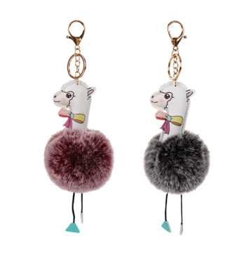 Creative Alpaca Shape Hairball Keychain Pendant: A Unique and Fashionable Plush Key Chain