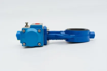 Pneumatic wafer butterfly valve