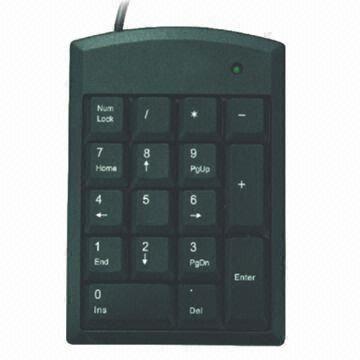 Super Thin Numeric Keyboard with UV Silk Print Hat, Suitable for IBM PC AT Permit System