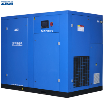 380V 75KW Industrial AC Power Electric Air Cooling Two-Stage Screw Type Air Compressor