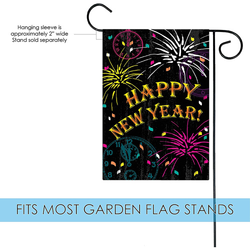 Outside Happy New Year Garden Flag