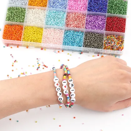 Miyuki 2mm Seed Glass Beads Plastic Box 24Colors