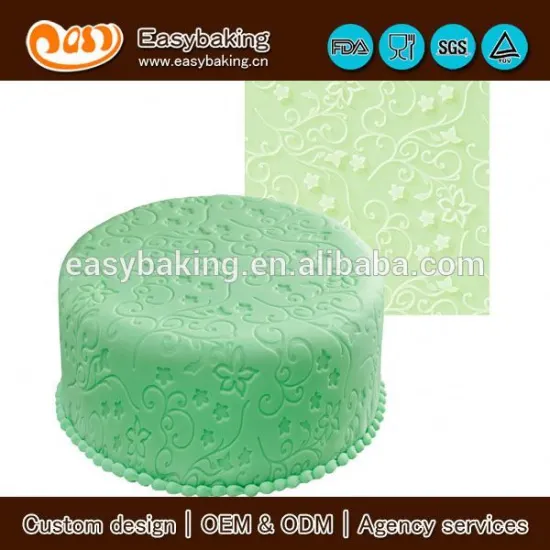 Wholesale graceful vines fondant silicone baking mat