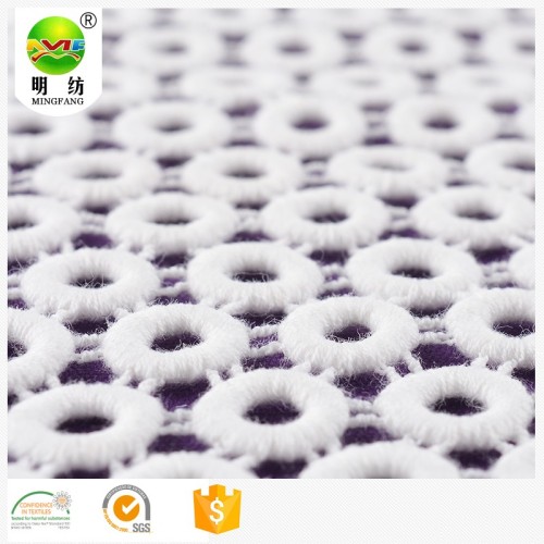 Ramah lingkungan 100% katun bordir kain renda swiss