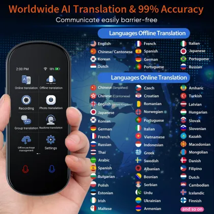 Z2 138: Advanced AI Language Translator with Versatile Offline Translation Capabilities and Smart Translation Devices