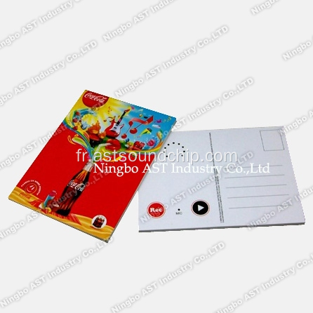 Carte postale enregistrable, cartes postales de musique, cartes promotionnelles