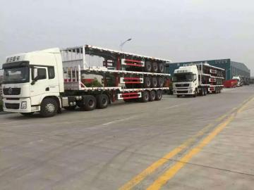 70T Flatbed Flatbed Semi Trailer LowBed Trailer Trucks