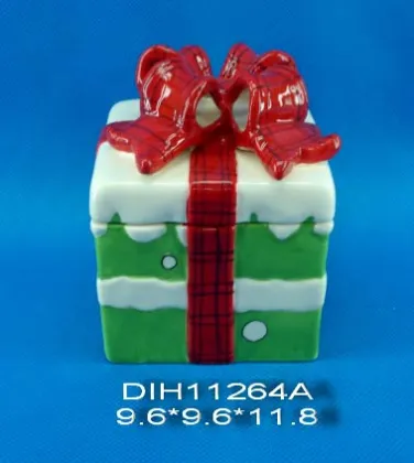 Hand-Painted Ceramic Square Jewelry Box