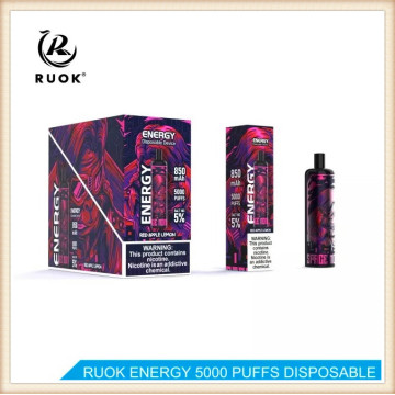 RUOK Energy 5000 Puffs descartáveis ​​Puff