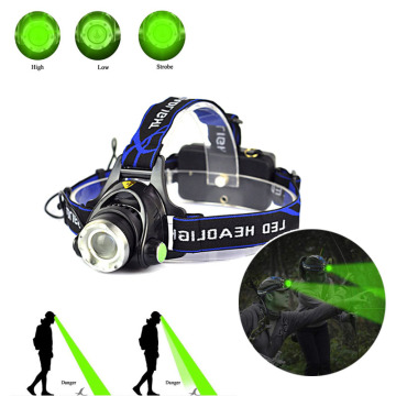 Adjustable 3-Mode Green LED Headlamp: Perfect for Camping, Hunting and Outdoor Activities