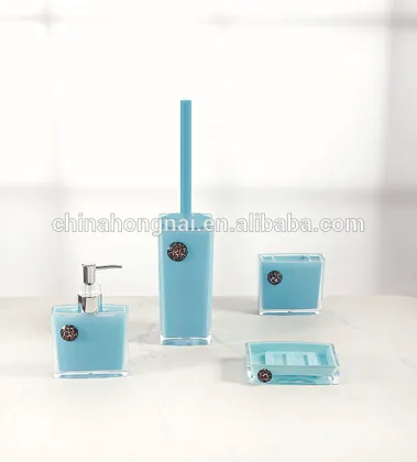 chinese bathroom accessories toliets in oral jelly blue color