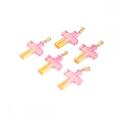 18*25mm Rainbow Glass Cross Pendant for Diy Jewelry