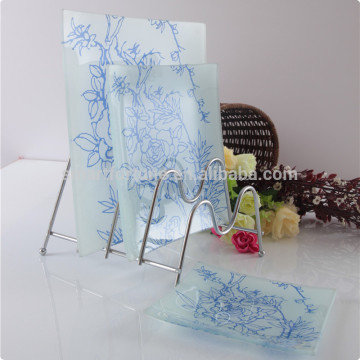Unbreakable High Quality Tempered Decal Printing Plate Cake Plate Biscurt Dish