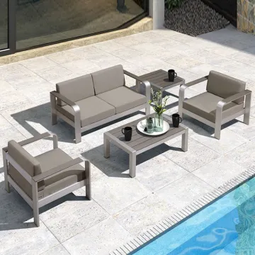 All-Weather Terrace Patio Sofa Garden Furniture Aluminum Outdoor Set