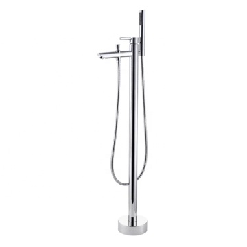 Factory Supply Freestanding Bathtub Faucet - Single Handle Waterfall Tub Filler with Handheld Shower, Floor-Mounted