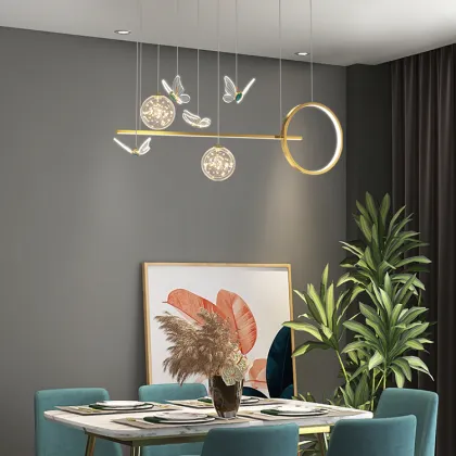Nordic Restaurant Chandelier Modern Simple LED Lamp