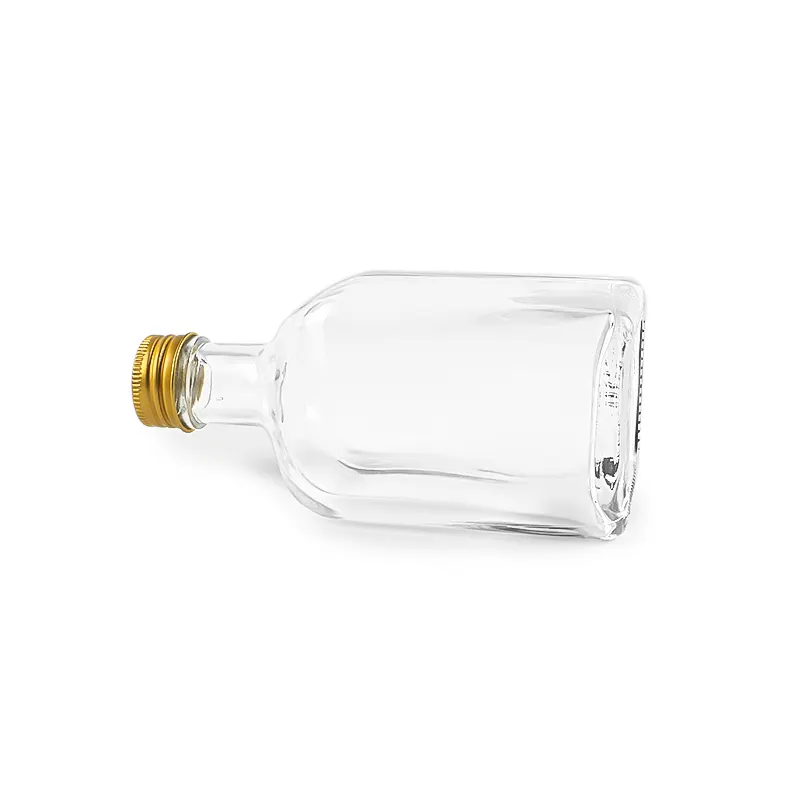 500ml Clear Square Glass Bottle4 Png