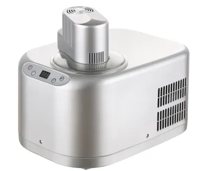 Silver white ice cream machine