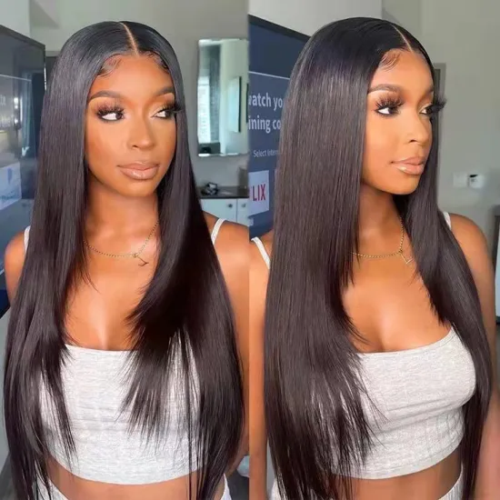 Brazilian Half Lace Virgin Human Hair Wig, Bone Straight Peruvian Hair Wigs Vendor, Full Hair Braided Wigs For Black Women
