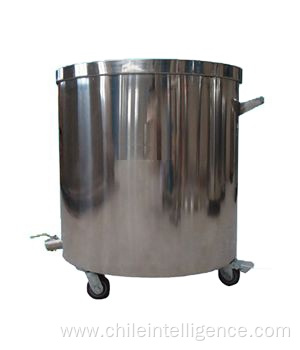 Stainless steel mixing tank with wheels