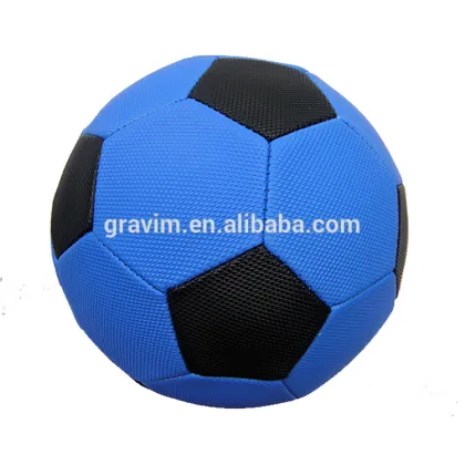 custom blue color soft touch soccer ball/PVC soft touch soccer ball/soft touch football