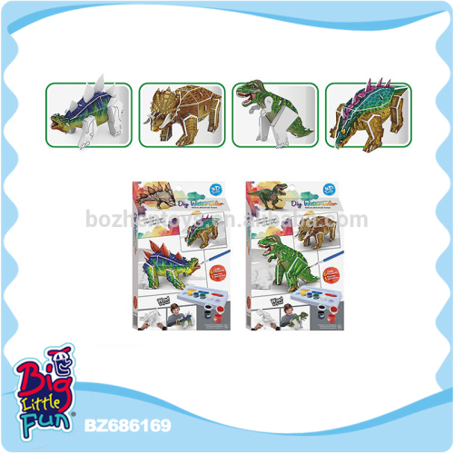 kids education toy diy painting dinosaur 3d jigsaw puzzle toys