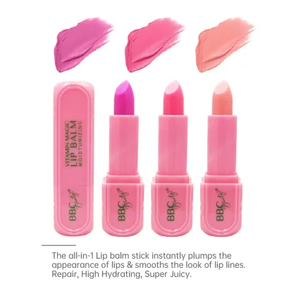  BBC Lip Balm with Tinted Serum, Pink, 3.8g 