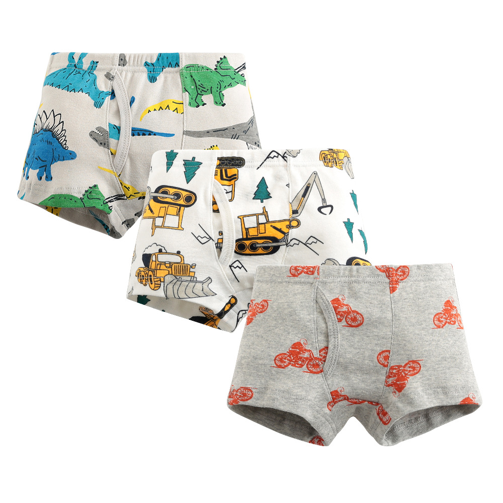 2020 Sale New Free Shipping High Quality Boys Boxer Shorts Panties Kids children dinosaur car underwear 2-10years Old 3pcs/6pcs