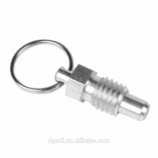 Customized zinc plated steel pull ring retractable spring plunger