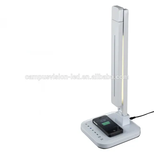 2014 modern design and multifunctional led table lamp with USB power port to recharge cellphones