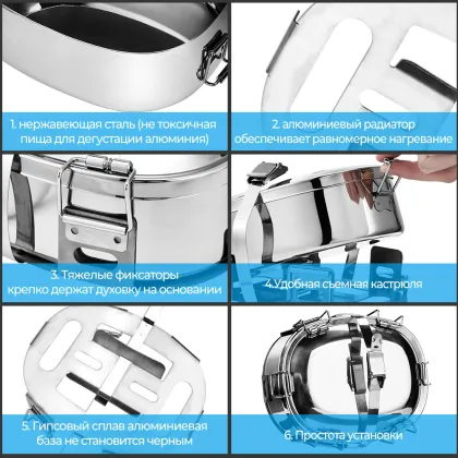 Snowmobile Food Warmer Exhaust Cooker Stainless Snowmobile Heated Lunch Box For polaris rzr For polaris ranger For Ski-Doo ATV