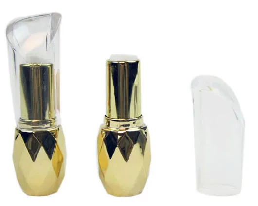 Transparent lid Empty plastic lipstick containers for cosmetic packaging