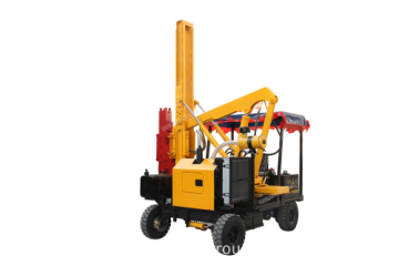 Four-wheel Hydraulic Road Piling Machine Small Piling Driver