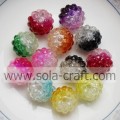 Perline di strass Crackle Berry semi-colorate artificiali per gioielli ornamentali, collana e braccialetto