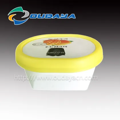 Reusable yogurt container disposable yogurt cup in freezer