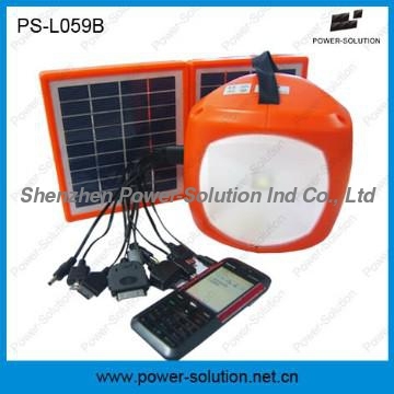 solar lantern lamp with 10 heads USB cable for mobile charge