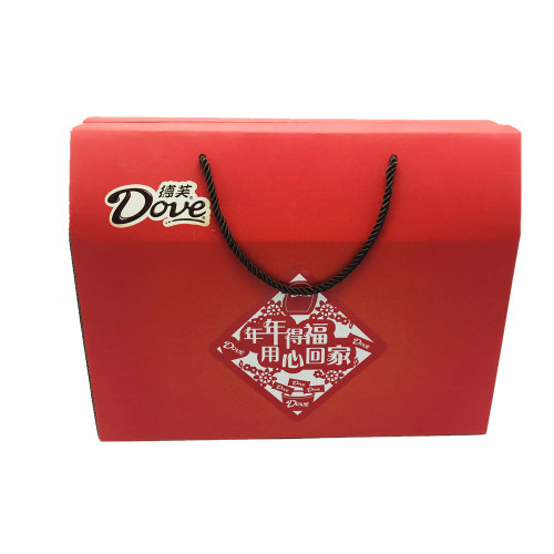 Corrugated paper packaging chocolate handle box