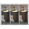 Luz do ventilador de teto do quarto led dourado anti-ferrugem