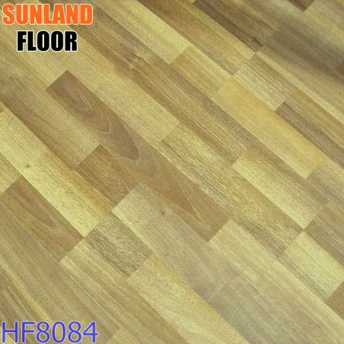 wooden flooring parquet wood grain waterproof rubber laminate flooring HF8084 jiangsu flooring good quality