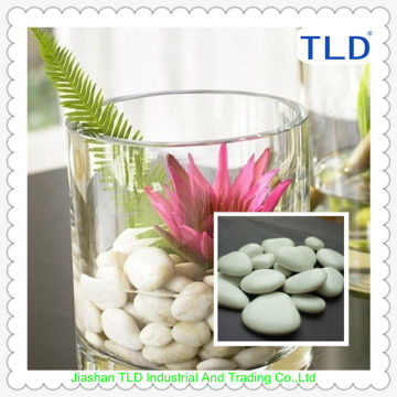 White Glory Plastic Pebbles For Home Decoration